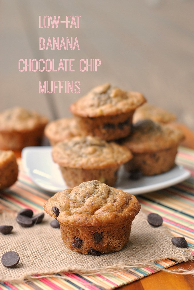 Low Fat Banana Chocolate Chip Muffins
 Low Fat Banana Chocolate Chip Muffins