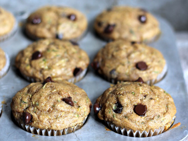 Low Fat Banana Chocolate Chip Muffins
 Skinny Zucchini Banana Chocolate Chip Muffins healthy