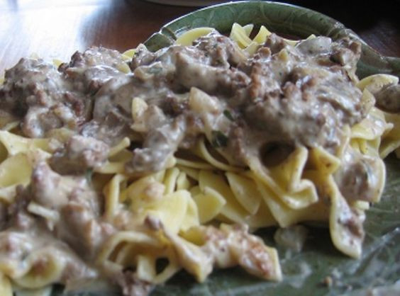 Low Fat Beef Stroganoff
 Main courses Beef and Sour cream on Pinterest