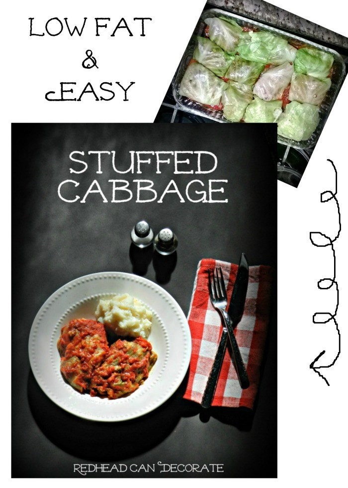 Low Fat Cabbage Recipes
 Stuffed Cabbage Recipe Redhead Can Decorate