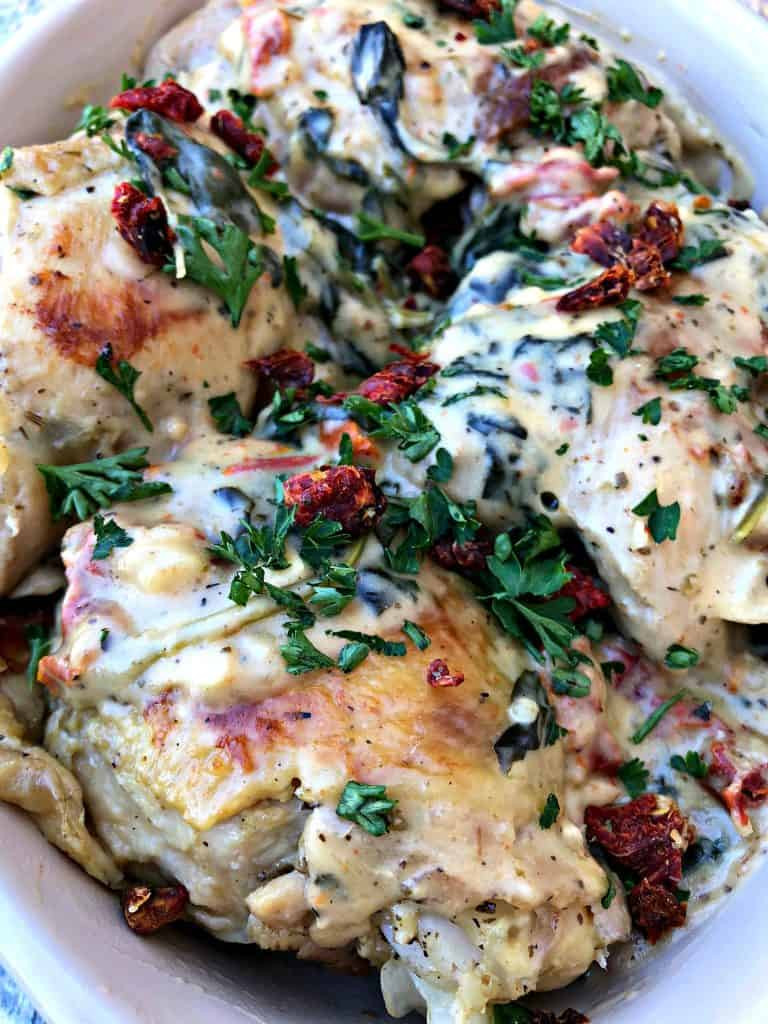 Low Fat Chicken Thigh Recipes
 Instant Pot Keto Low Carb Creamy Garlic Tuscan Chicken