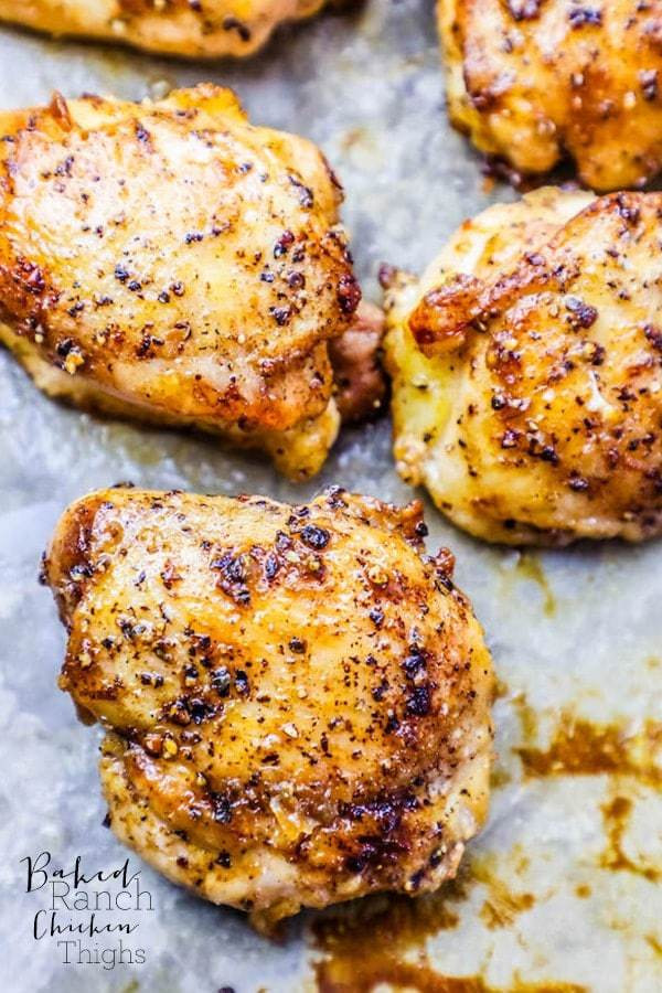 Low Fat Chicken Thigh Recipes
 The Best Easy Baked Ranch Chicken Thighs Recipe