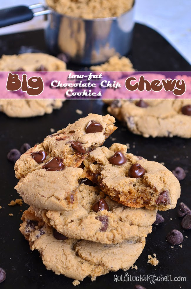 Low Fat Chocolate Chip Cookies
 Big and Chewy Low fat Chocolate Chip Cookies • The