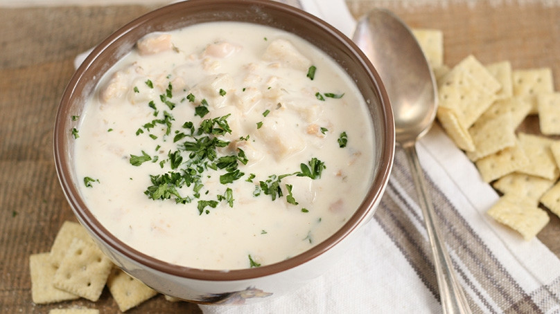 Low Fat Clam Chowder
 Low Fat New England Clam Chowder