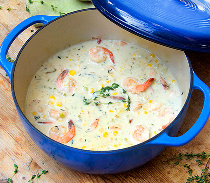 Low Fat Corn Chowder
 Shrimp and Corn Chowder Creamy without Cream Panning