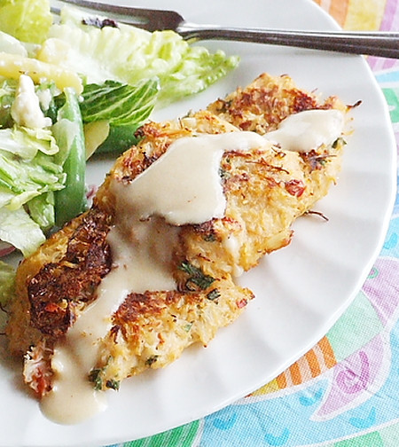 Low Fat Crab Cakes
 Recipe for Low Fat Baked Crab Cakes