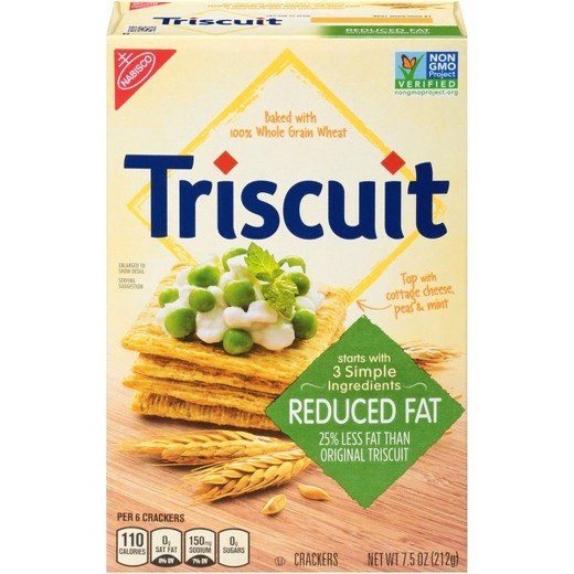 Low Fat Crackers
 Triscuit Reduced Fat Crackers 7 5oz Tar