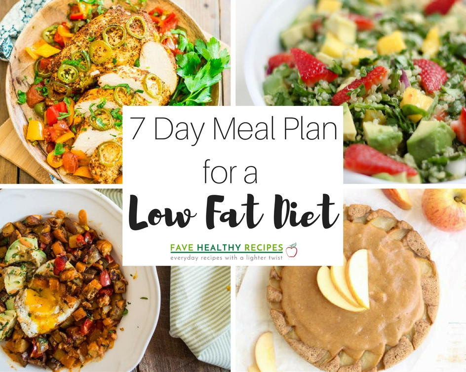 Low Fat Dinner Recipes For Two
 7 Day Meal Plan for a Low Fat Diet
