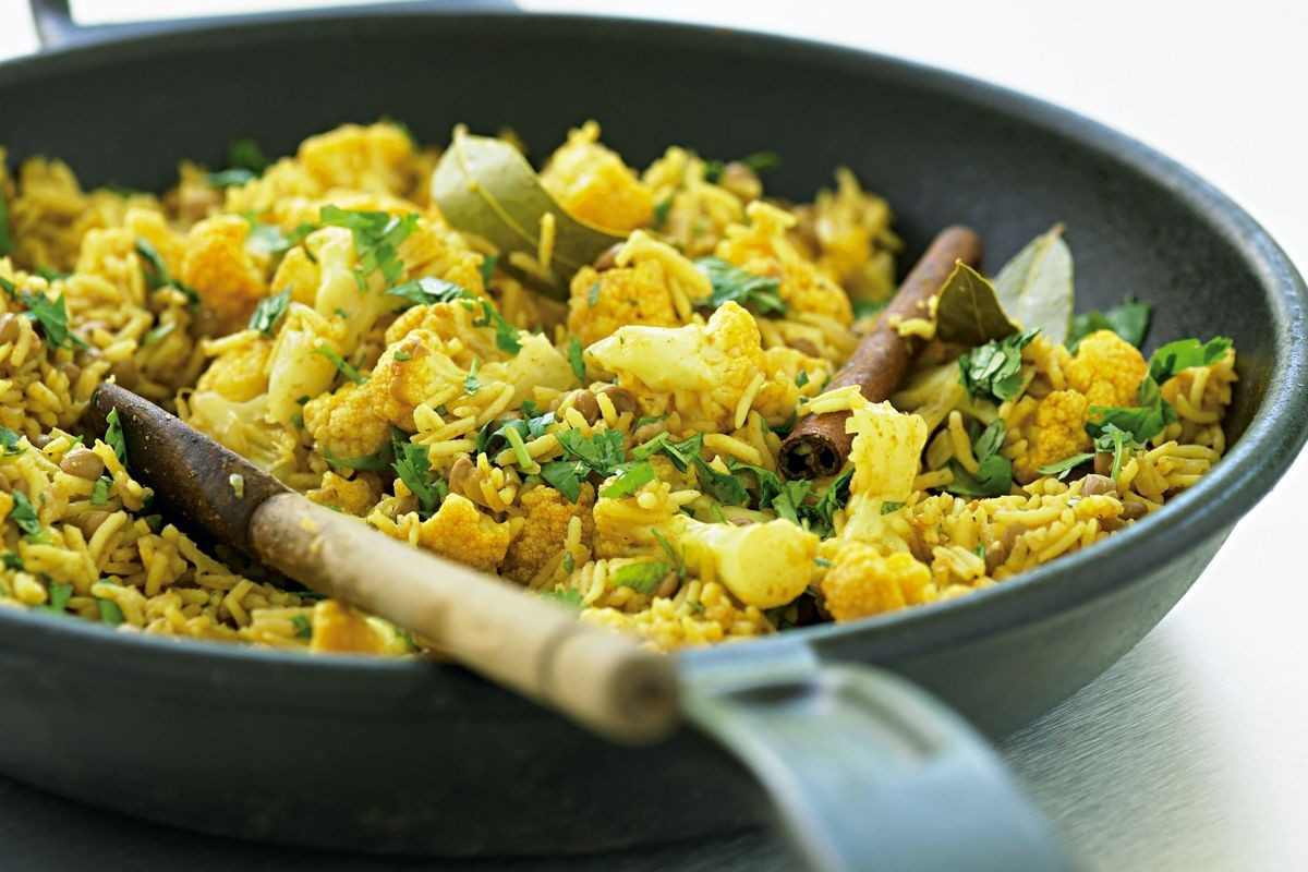 Low Fat Indian Recipes
 Lentil and cauliflower pilaf low fat Recipes