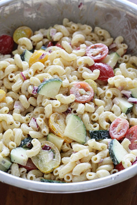 Low Fat Macaroni Salad
 Summer Macaroni Salad with Tomatoes and Zucchini