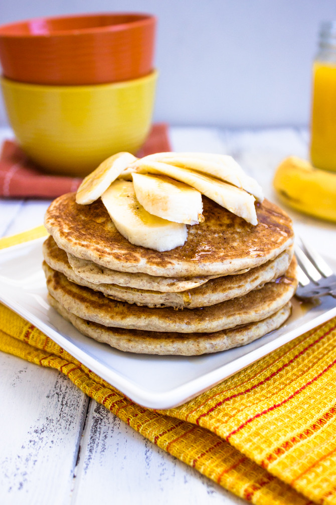 Low Fat Pancakes
 Healthy Low fat Whole Wheat Banana Pancakes