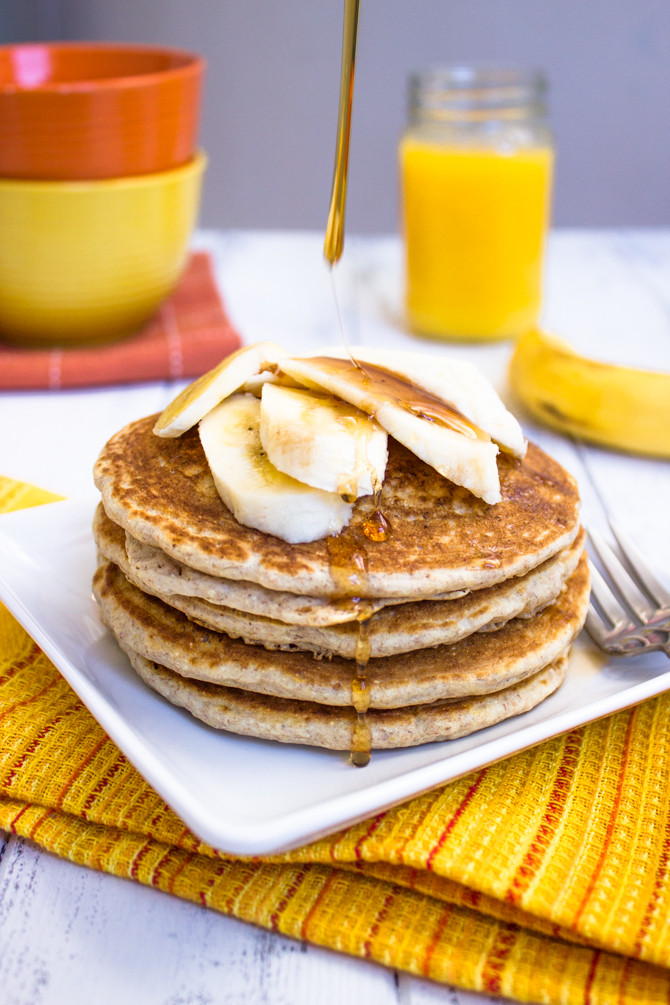 Low Fat Pancakes
 Healthy Low fat Whole Wheat Banana Pancakes