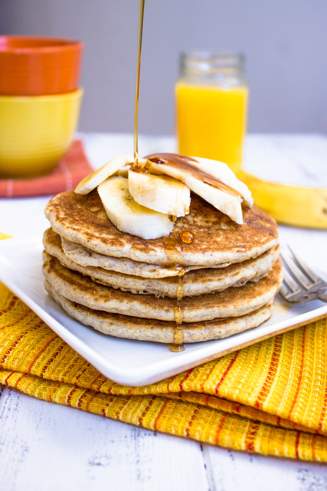 Low Fat Pancakes
 Healthy Low fat Whole Wheat Banana Pancakes