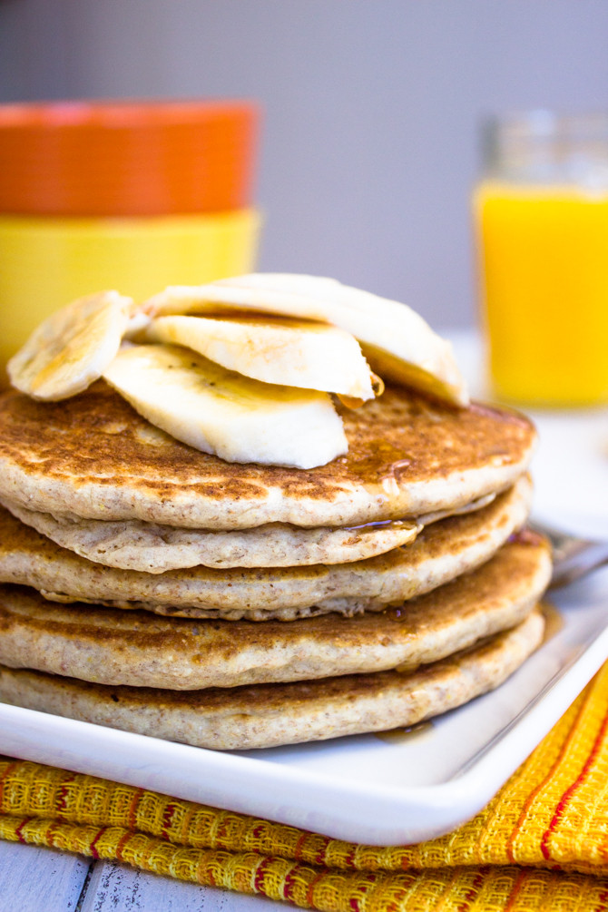 Low Fat Pancakes
 Healthy Low fat Whole Wheat Banana Pancakes