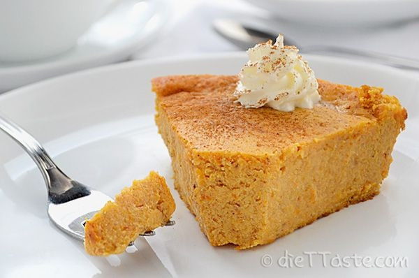 Low Fat Pumpkin Desserts
 Crustless Pumpkin Pie healthy low calorie low carb