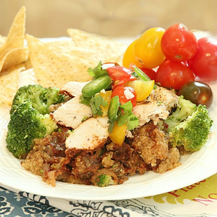 Low Fat Quinoa Recipes
 Slow Cooker Chicken Enchilada Quinoa Bake