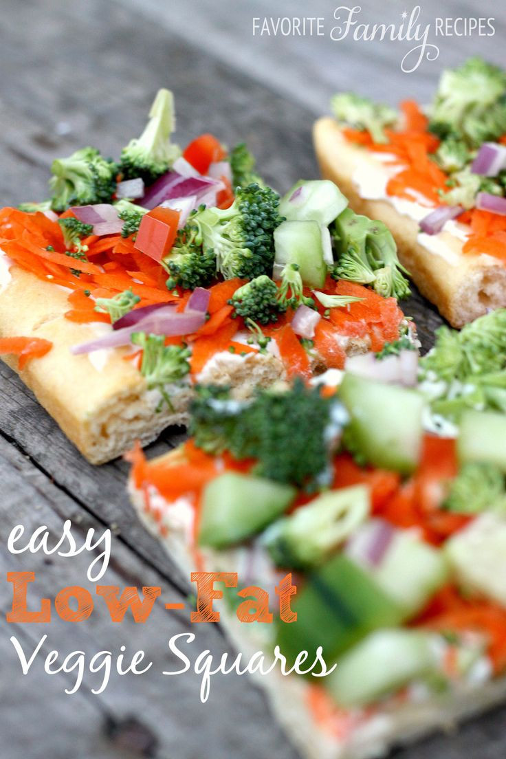 Low Fat Recipes For Two
 Veggie Squares Appetizers Crescent Rolls