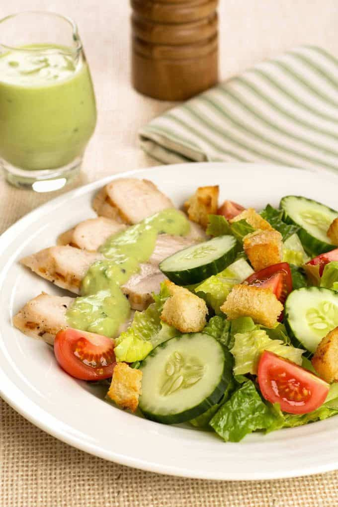 Low Fat Salad Recipes
 Grilled Turkey Salad with Low Fat Avocado Dressing Recipe