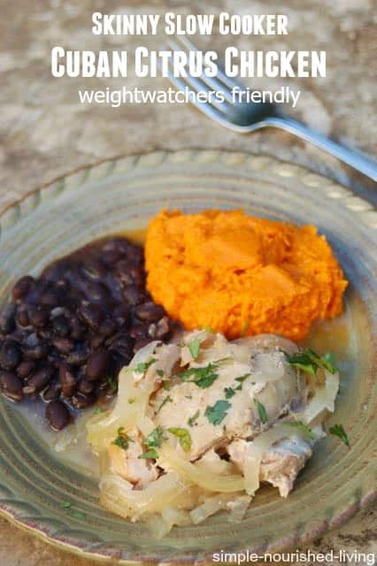 Low Fat Slow Cooker Chicken Recipes
 Skinny Slow Cooker Cuban Chicken with Citrus