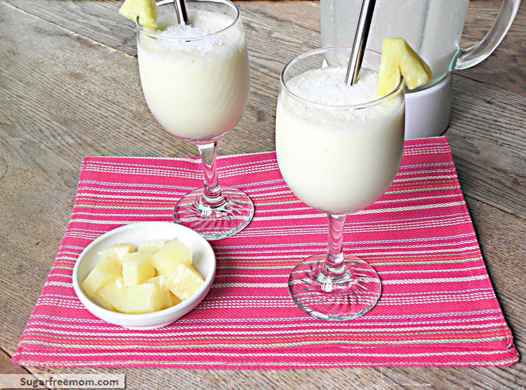 Low Fat Smoothies Low Carb Pina Colada Smoothie [No Sugar Added]