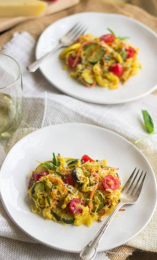 Low Fat Spaghetti Squash Recipes
 Pasta Primavera with Spaghetti Squash
