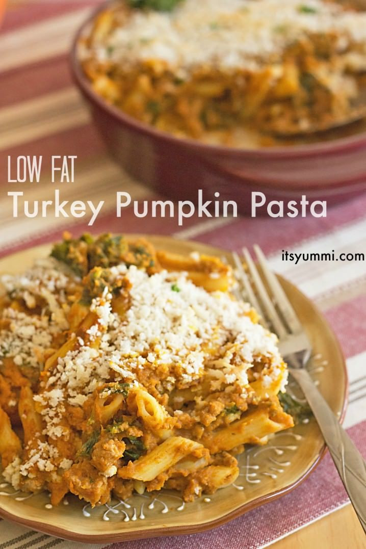 Low Fat Thanksgiving Recipes
 Low Fat Turkey Pumpkin Pasta for Two Recipe