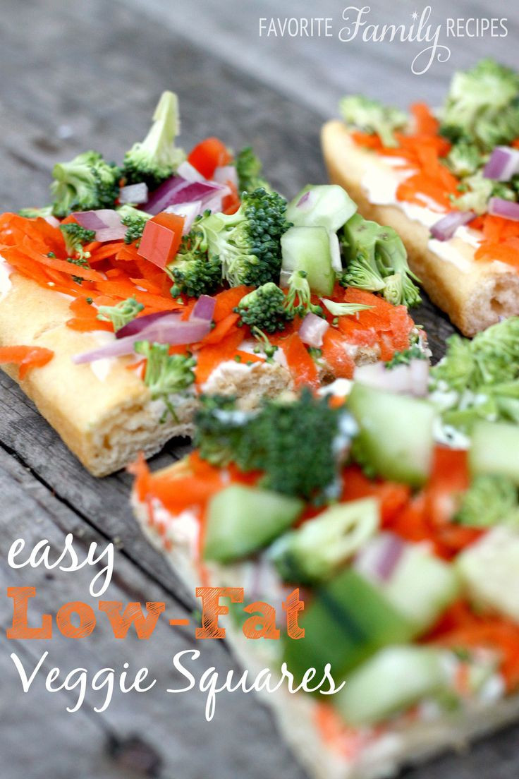 Low Fat Tofu Recipes
 Veggie Squares Appetizers Crescent Rolls