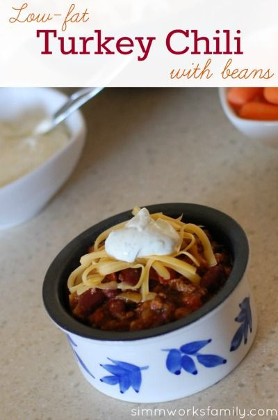 Low Fat Turkey Chili
 Low Fat Turkey Chili with Beans Recipe