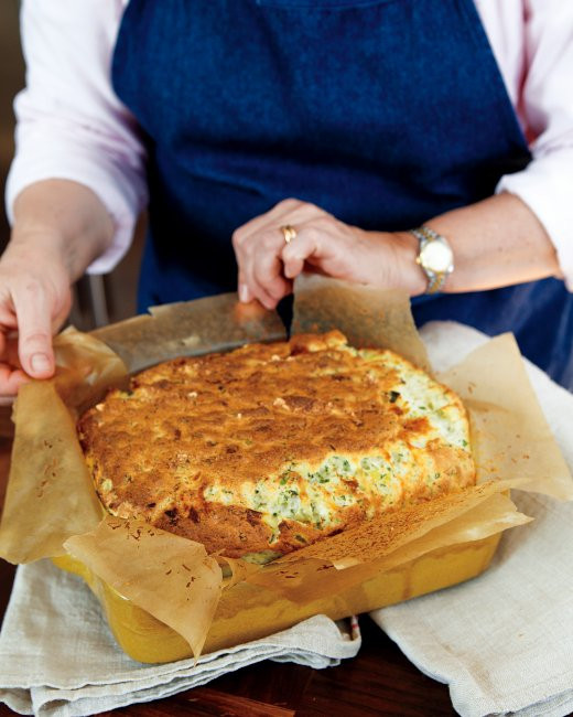 Martha Stewart Easter Dinner
 Cheese Leek and Herb Souffle Casserole Recipe from