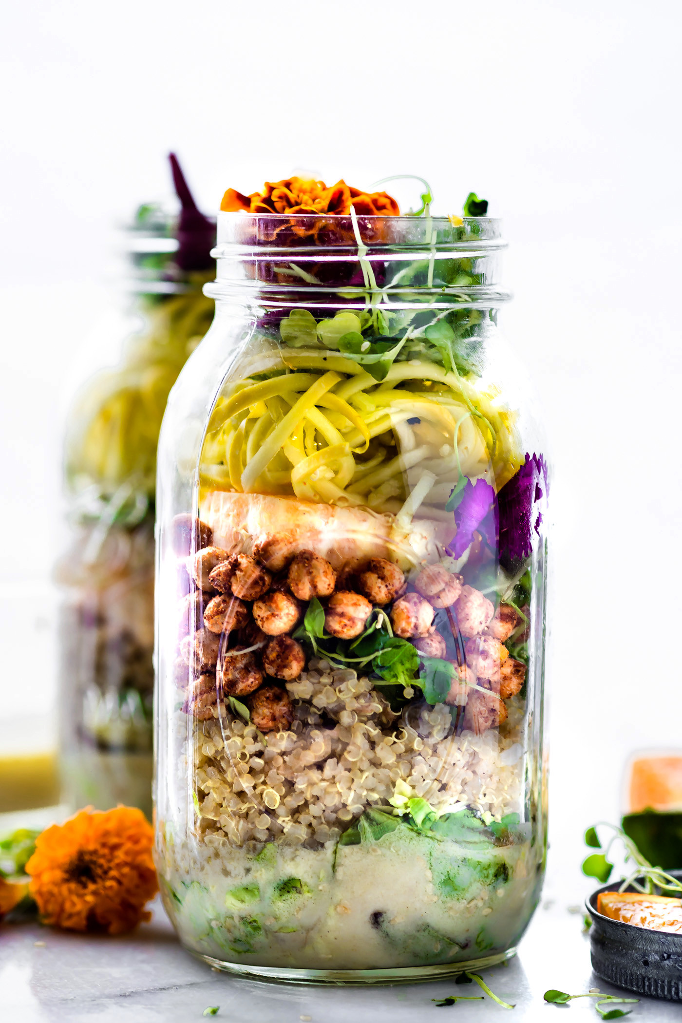 Mason Jar Salad Recipes Low Calorie
 Mason Jar Salads with Sesame Yogurt Dressing Ve arian