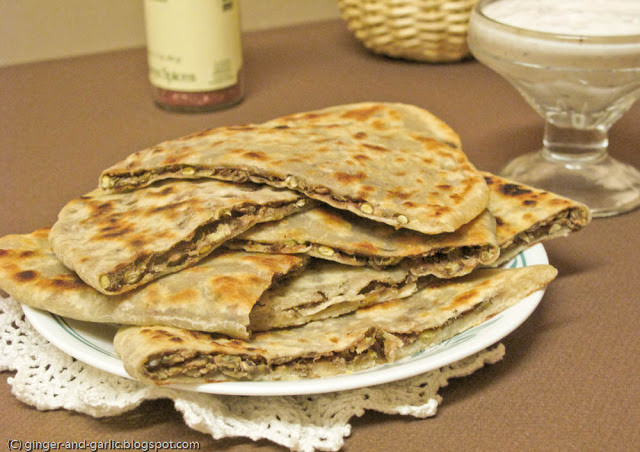 Middle Eastern Bread Recipe
 Ginger & Garlic Middle eastern stuffed lentil zatar bread