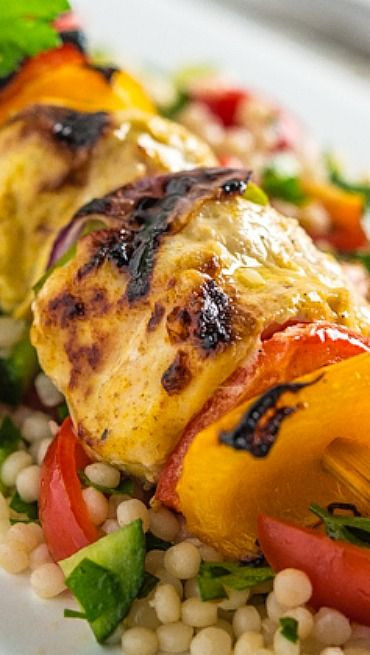 Middle Eastern Chicken Kabob Recipes
 Middle Eastern Chicken Kabobs with Israeli Couscous