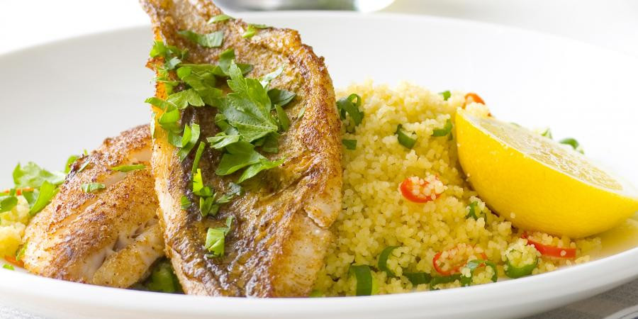 Middle Eastern Fish Recipes
 Middle eastern fish with spiced couscous