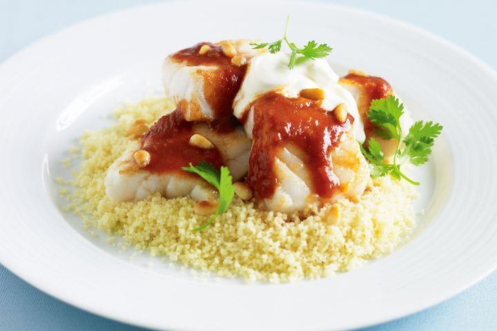 Middle Eastern Fish Recipes
 Middle Eastern style baked fish with couscous