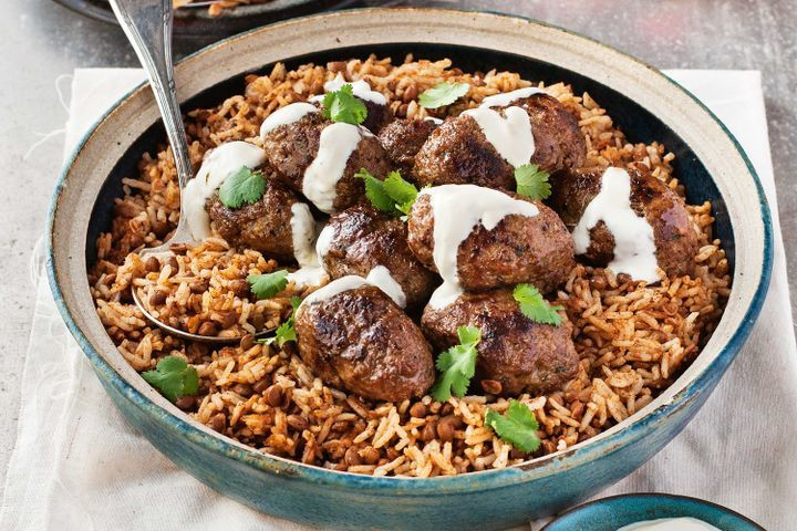 Middle Eastern Lamb Recipes
 Middle Eastern lamb koftas with aromatic lentil rice