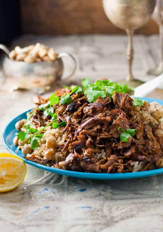 Middle Eastern Rice Pilaf Recipes
 Middle Eastern Shredded Lamb with Chickpea Pilaf Rice