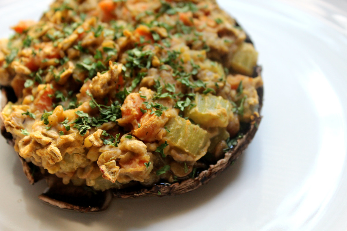 Mushroom Recipes Vegetarian
 Vegan Stuffed Portobello Mushrooms and a Sweet Crunchy