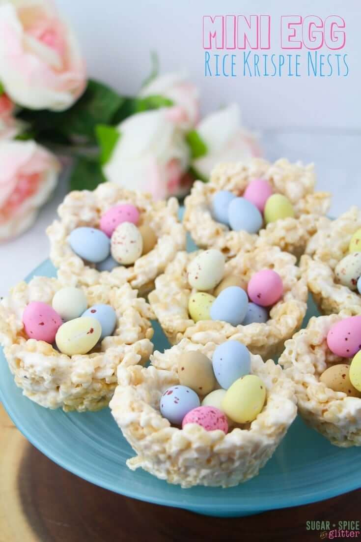No Bake Easter Desserts
 No Bake Mini Egg Easter Nests ⋆ Sugar Spice and Glitter