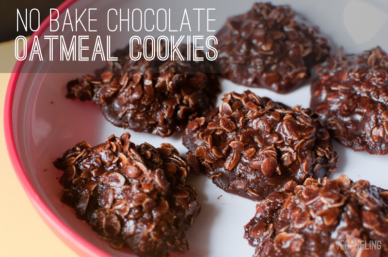 No Bake Vegan Oatmeal Cookies
 VeganFling No Bake Chocolate Oatmeal Cookies