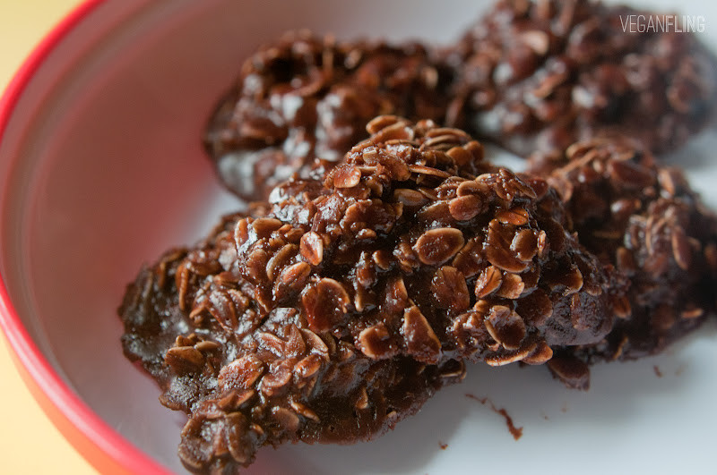 No Bake Vegan Oatmeal Cookies
 VeganFling No Bake Chocolate Oatmeal Cookies