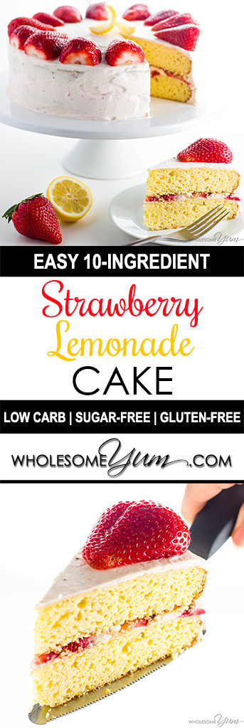 No Sugar Low Carb Recipes
 Strawberry Lemonade Cake Recipe Low Carb Gluten free