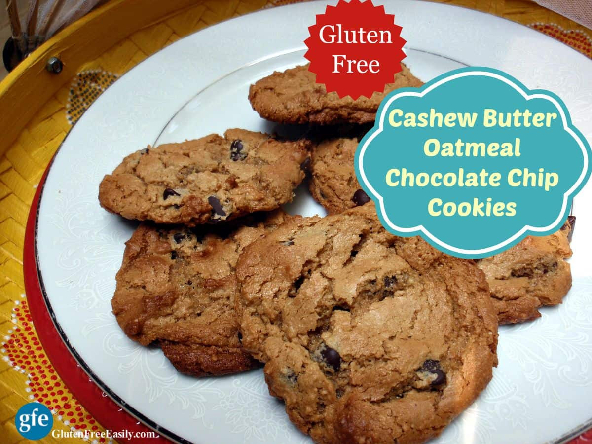 Oatmeal Chocolate Chip Cookies Gluten Free
 Gluten Free Cashew Butter Oatmeal Chocolate Chip Cookies