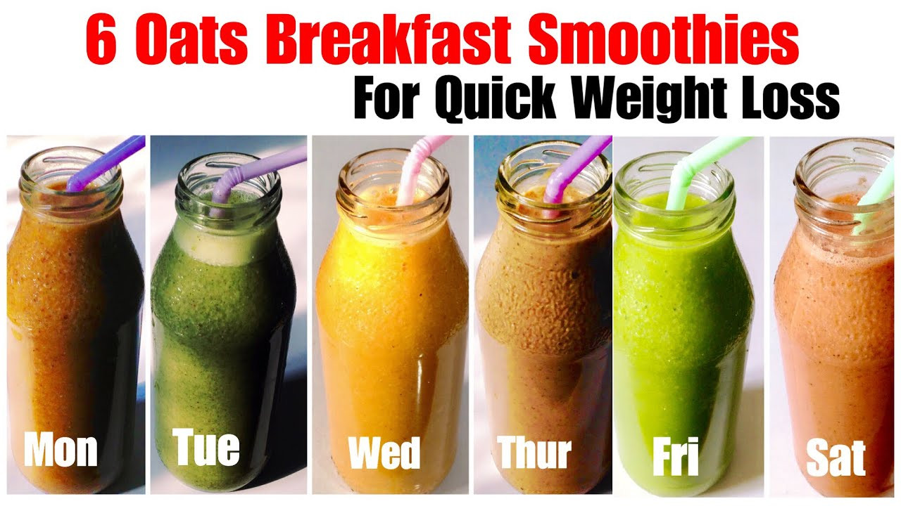 Oatmeal Smoothie Recipes For Weight Loss
 6 Healthy Oats Smoothie Recipe