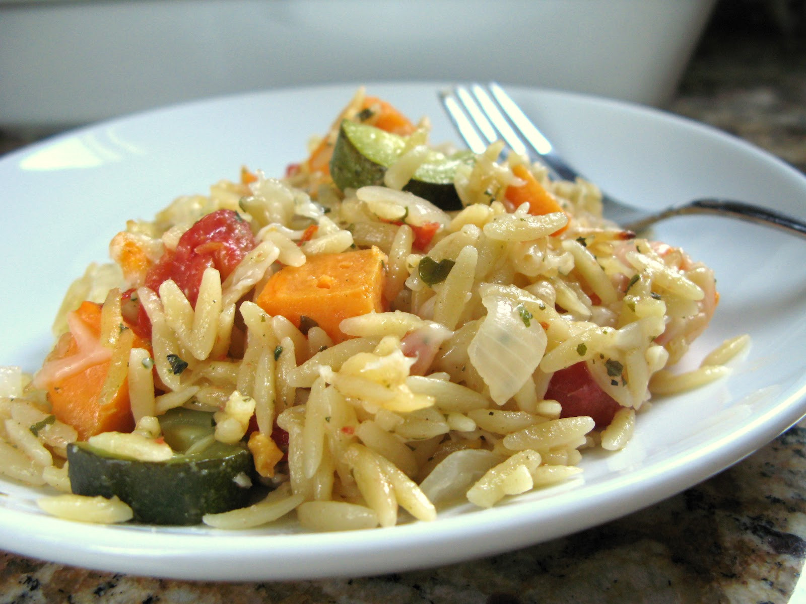 Orzo Recipes Vegetarian
 The Bake f Flunkie Orzo with Ve ables & Parmesan Cheese