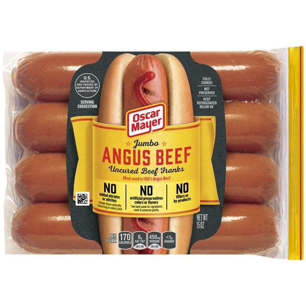 Oscar Mayer Hot Dogs Gluten Free
 Oscar Mayer Premium Jumbo Beef Franks 8Ct