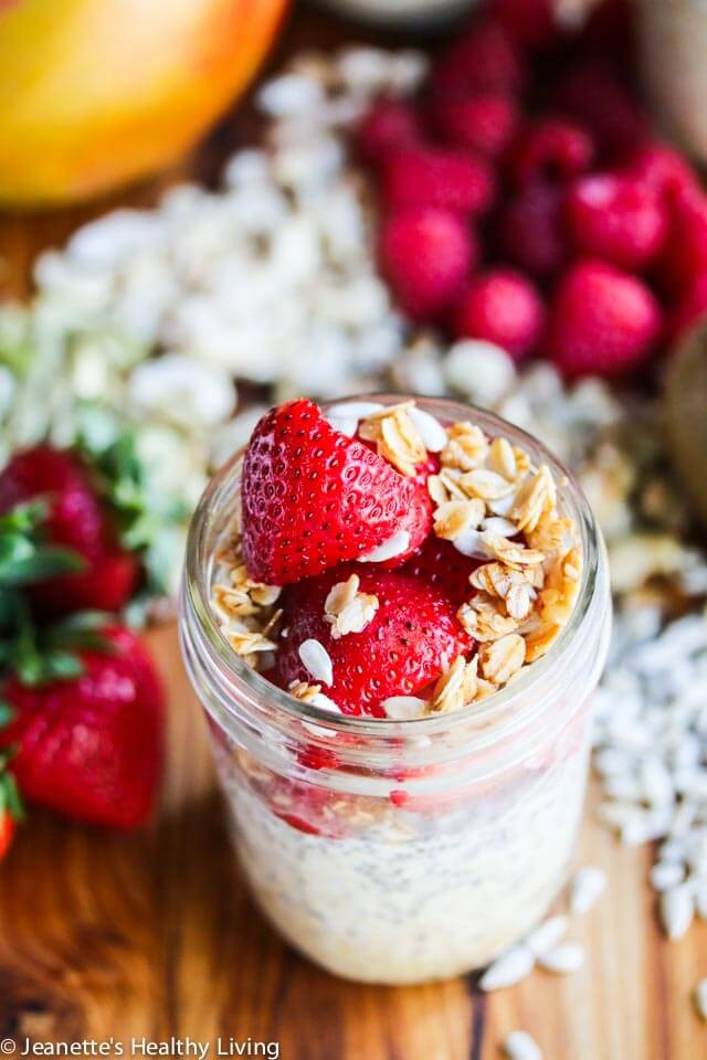 Overnight Oats Healthy Recipe
 no cook oatmeal mason jar