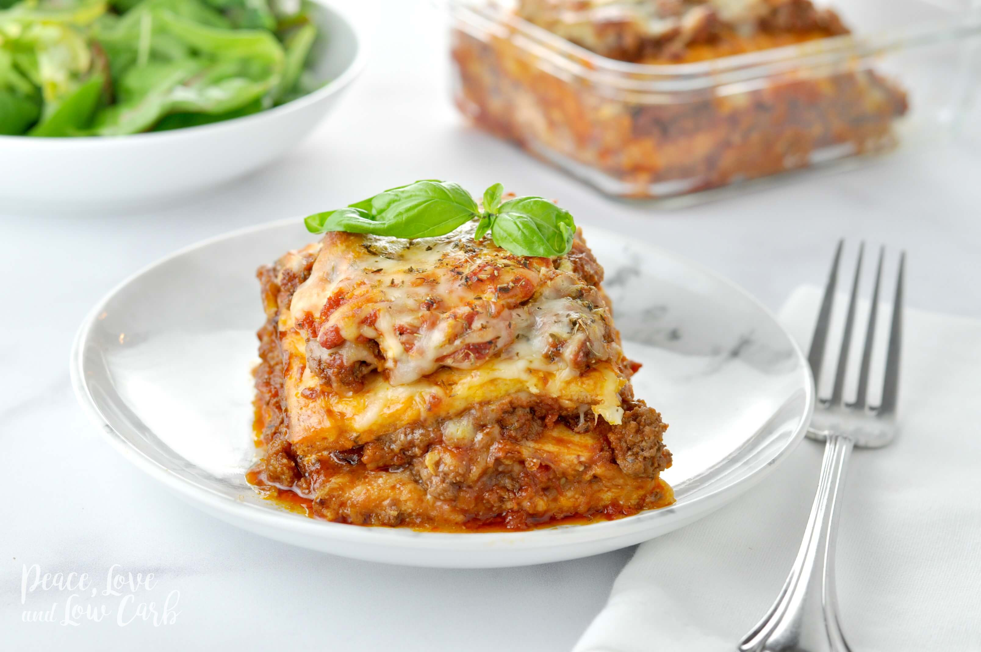 Peace Love And Low Carb Lasagna
 "Just Like the Real Thing" Low Carb Keto Lasagna