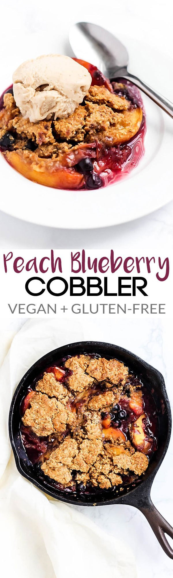Peach Cobbler Gluten Free
 Vegan Peach Blueberry Cobbler gluten free