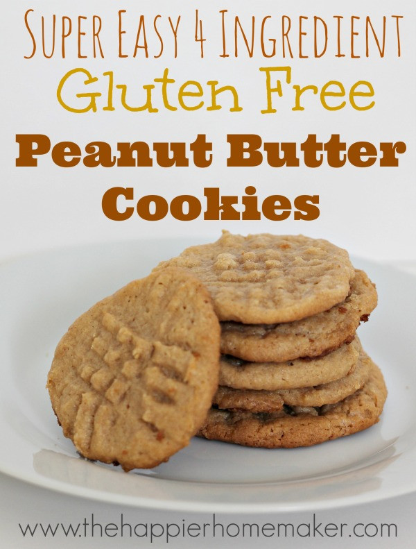 Peanut Butter Cookies Recipe Gluten Free
 Easy 4 Ingre nt Gluten Free Peanut Butter Cookies