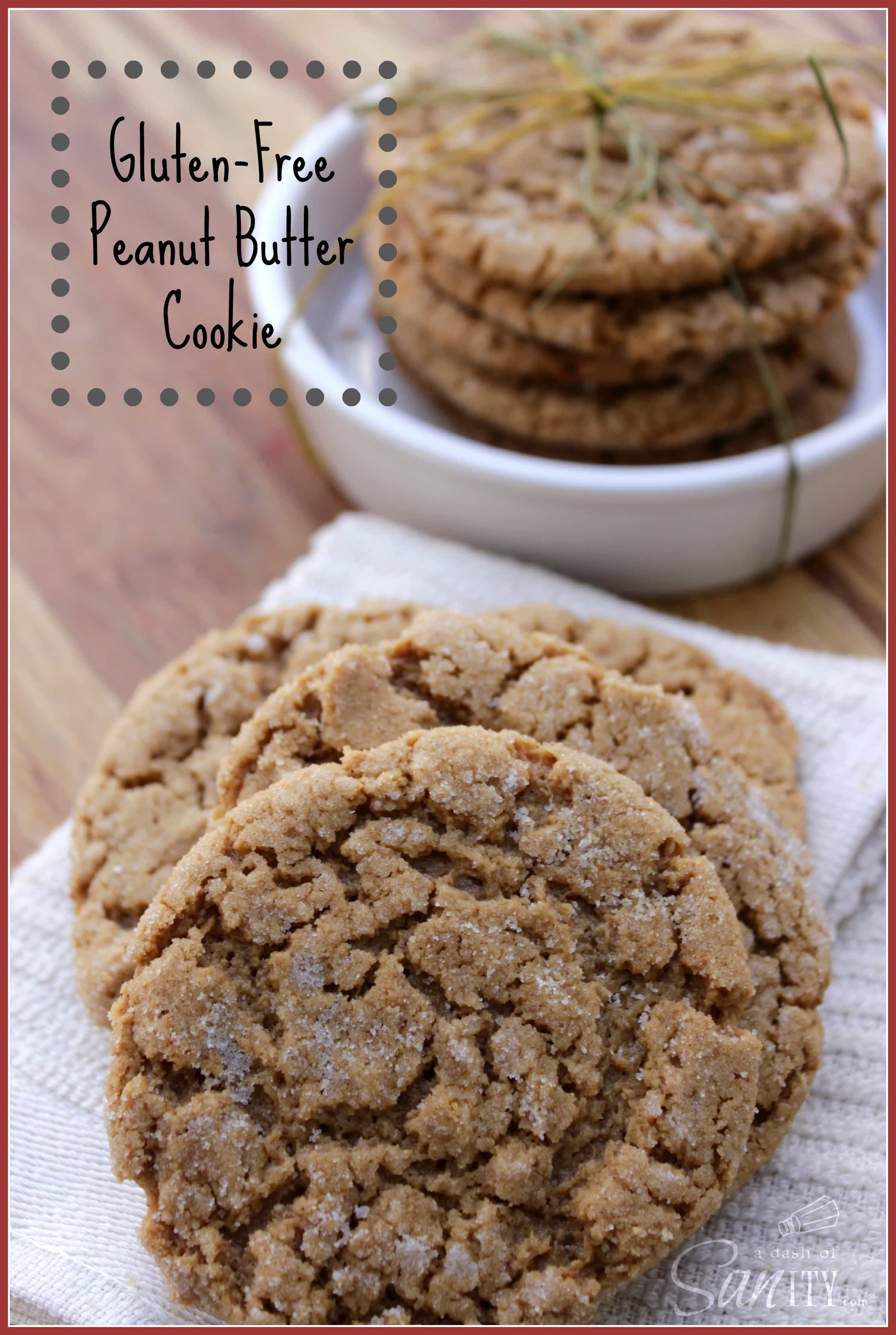 Peanut Butter Cookies Recipe Gluten Free
 Gluten Free Peanut Butter Cookies A Dash of Sanity